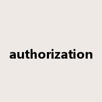 authorization是什么意思