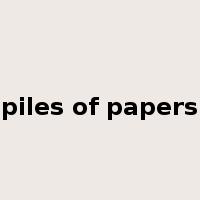 piles of papers是什么意思