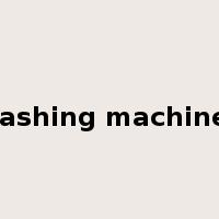 washing machines是什么意思