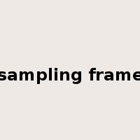 sampling frame是什么意思
