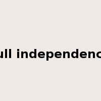 full independence是什么意思