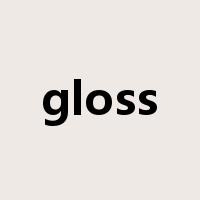 gloss是什么意思