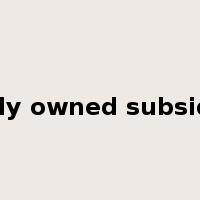 wholly owned subsidiary是什么意思