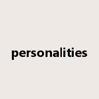 personalities是什么意思