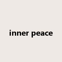 inner peace是什么意思