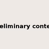 preliminary contest是什么意思