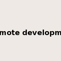promote development是什么意思