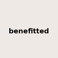 benefitted是什么意思