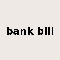bank bill是什么意思