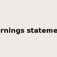 earnings statement是什么意思