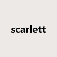 scarlett是什么意思