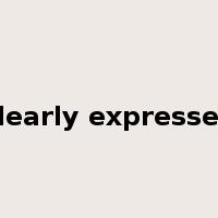 clearly expressed是什么意思