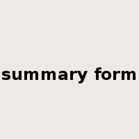 summary form是什么意思