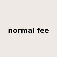 normal fee是什么意思