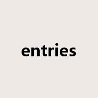 entries是什么意思