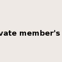 private member's bill是什么意思