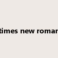 times new roman是什么意思