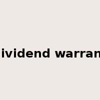dividend warrant是什么意思