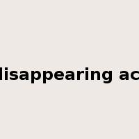 disappearing act是什么意思