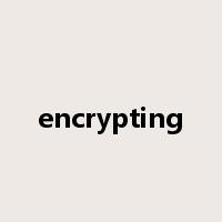encrypting是什么意思