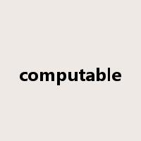 computable是什么意思