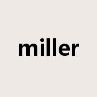 miller是什么意思