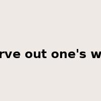 carve out one's way是什么意思