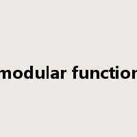 modular function是什么意思