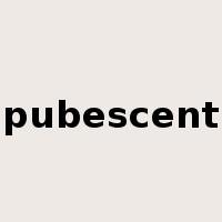 pubescent是什么意思
