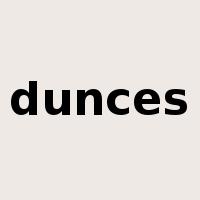 dunces是什么意思