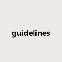 guidelines是什么意思