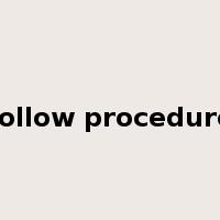 follow procedure是什么意思