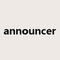 announcer是什么意思