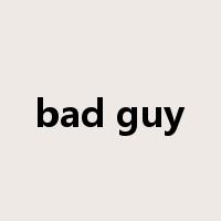 bad guy是什么意思