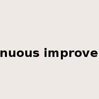 continuous improvement是什么意思