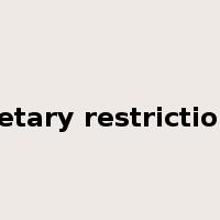 dietary restrictions是什么意思