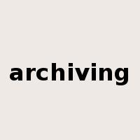 archiving是什么意思