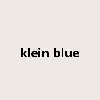 klein blue是什么意思