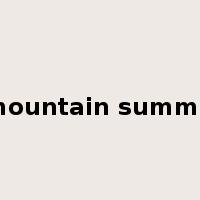 mountain summit是什么意思