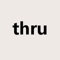 thru是什么意思