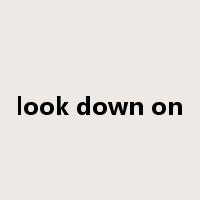 look down on是什么意思