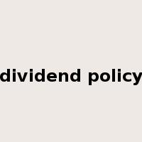 dividend policy是什么意思
