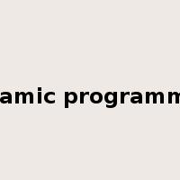 dynamic programming是什么意思