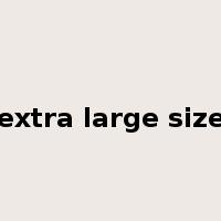 extra large size是什么意思