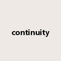 continuity是什么意思
