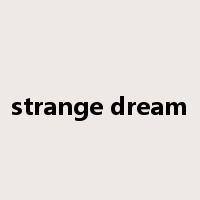 strange dream是什么意思