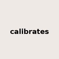 calibrates是什么意思