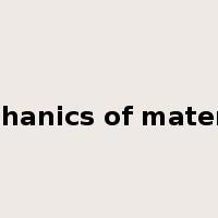 mechanics of materials是什么意思