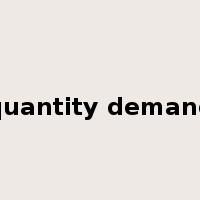 quantity demand是什么意思