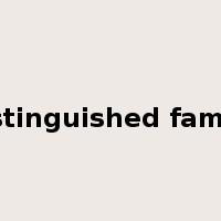 distinguished family是什么意思